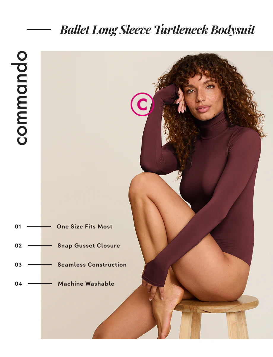Ballet Long Sleeve Turtleneck Bodysuit - Image 38