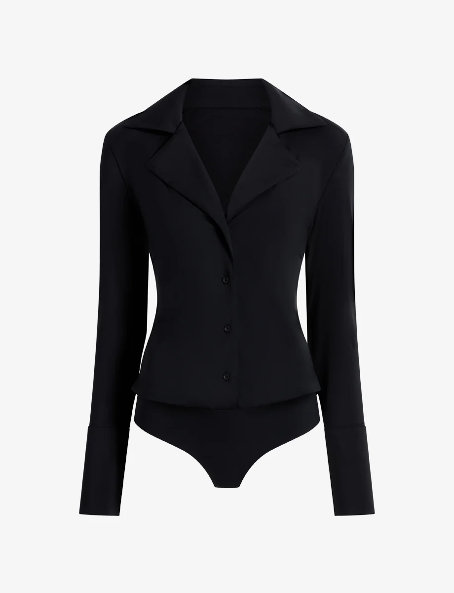 Classic Blousey Button Down Bodysuit - Image 4