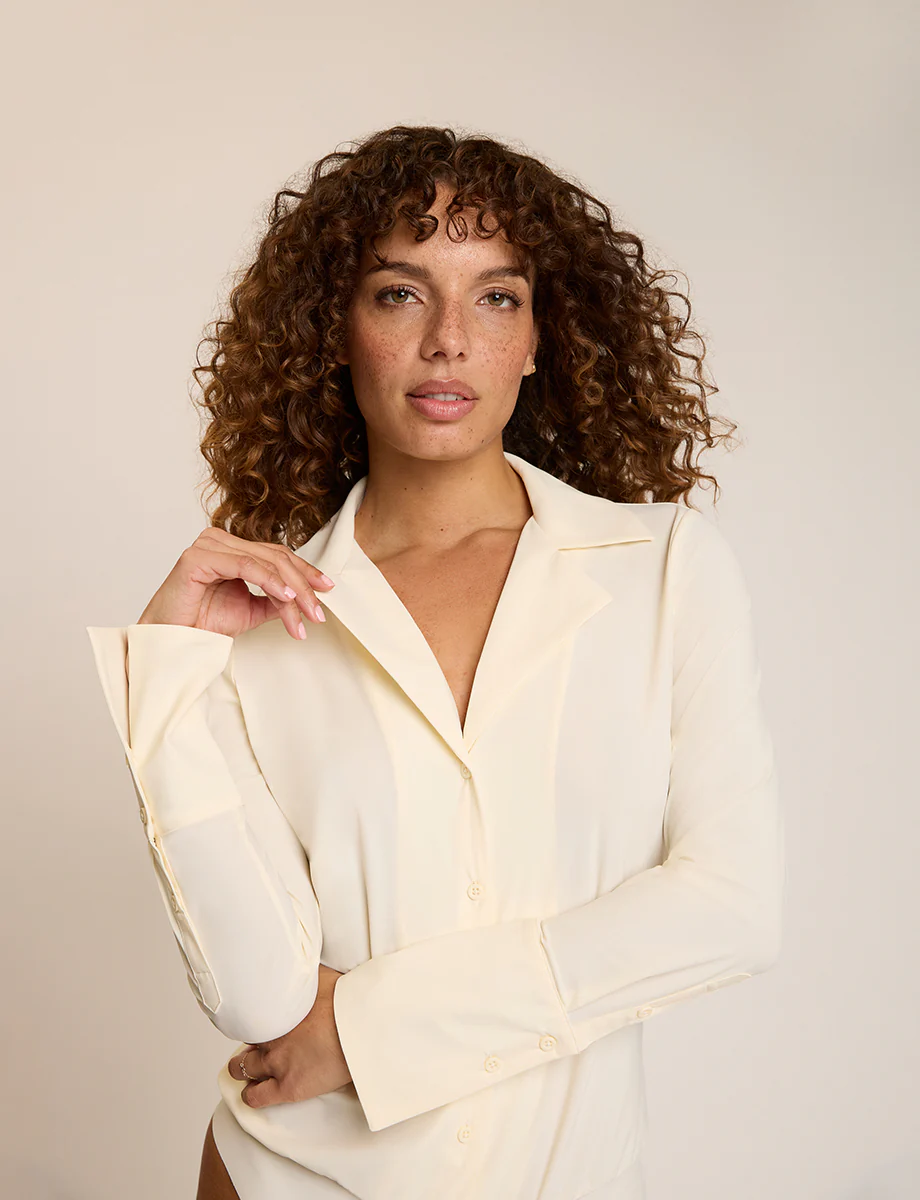 Classic Blousey Button Down Bodysuit - Image 5