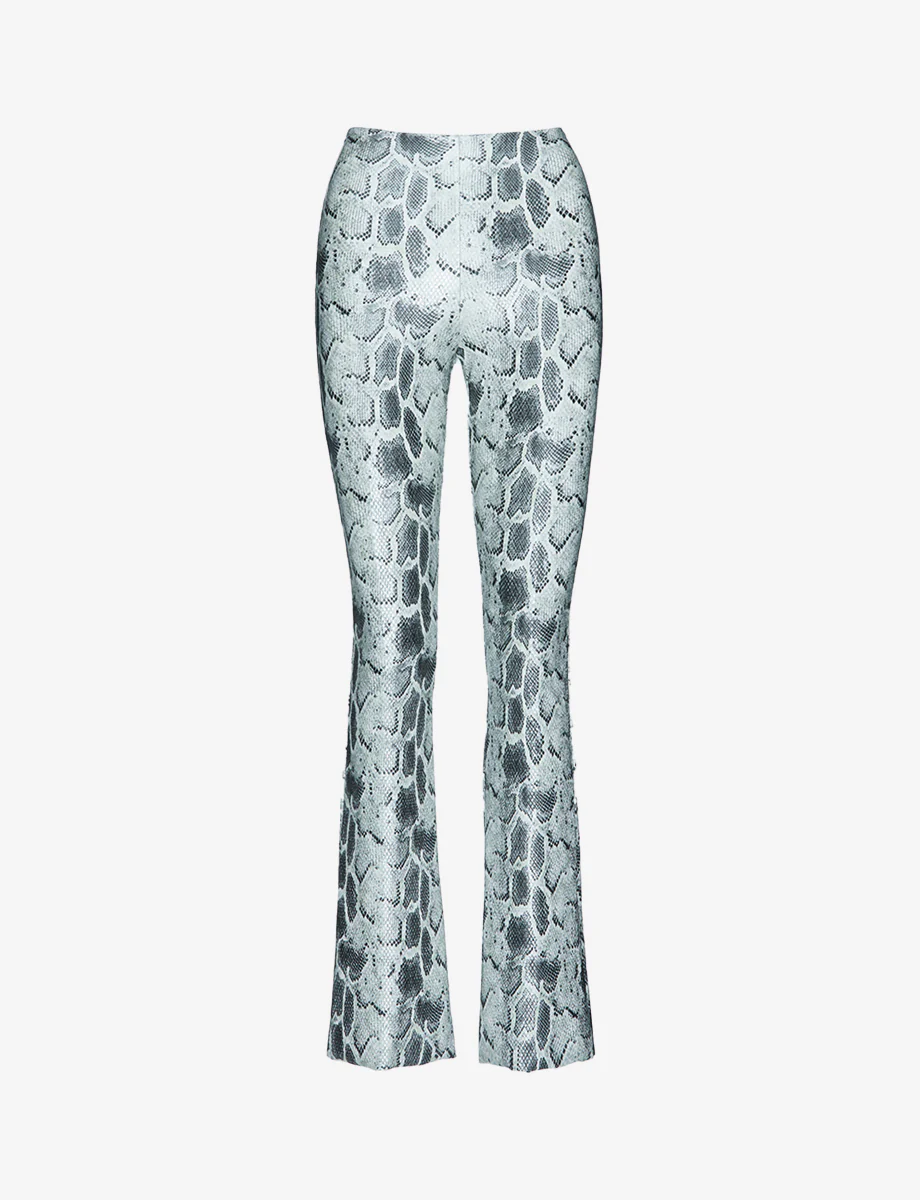 Faux Leather Animal Flared Legging - Image 7