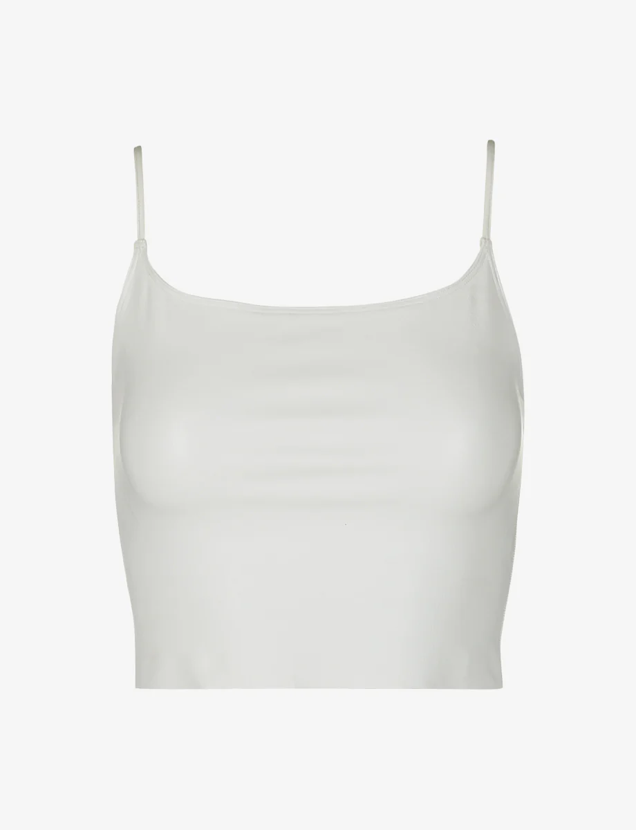 Faux Leather Cami Crop Top - Image 3