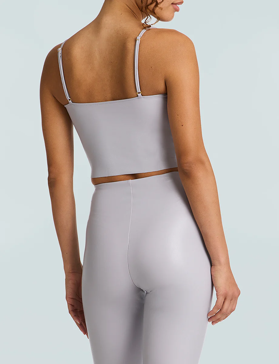Faux Leather Cami Crop Top - Image 6
