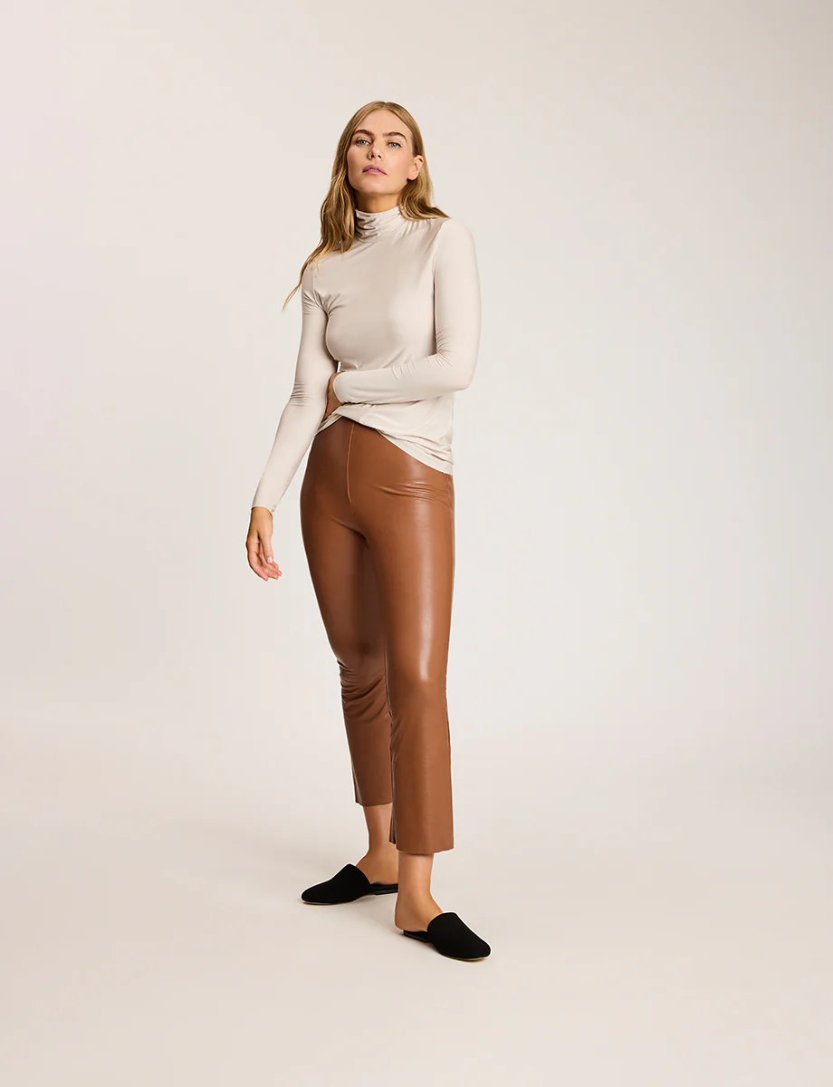 Faux Leather Crop Flare - Image 25