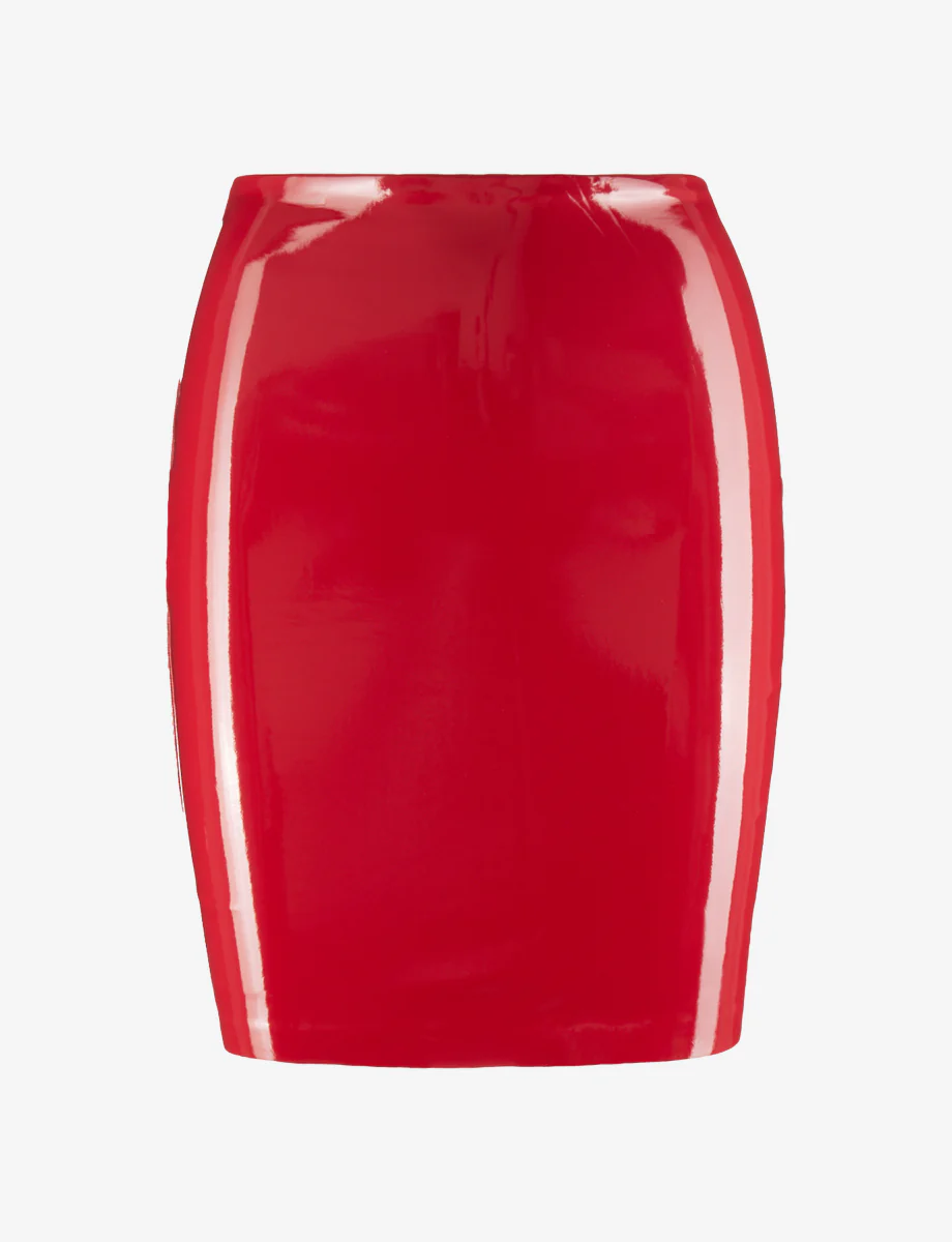 Faux Patent Leather Mini Skirt - Image 15