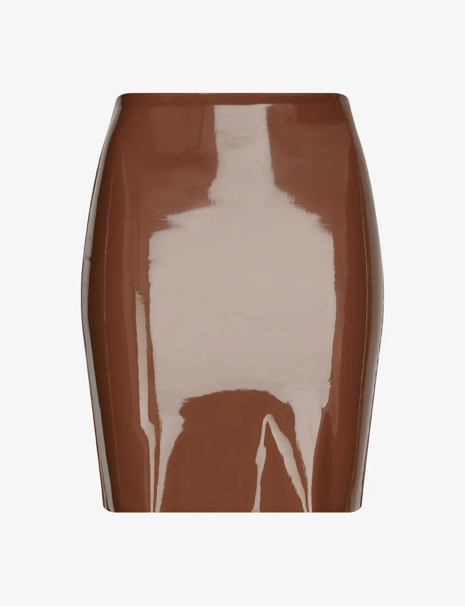 Faux Patent Leather Mini Skirt - Image 6