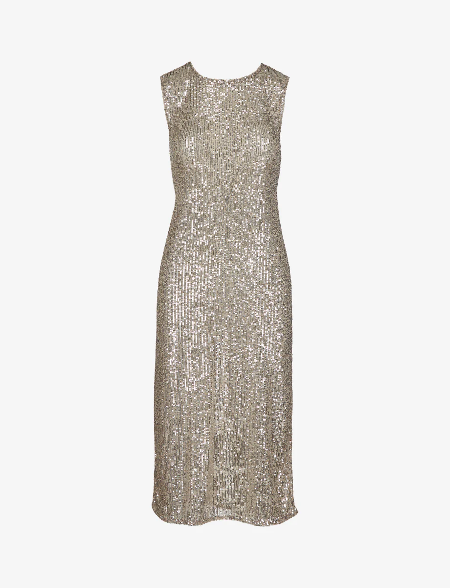 Sequin Mesh Midi Dress - Image 6